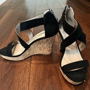 Charles by Charles David Black Strappy Wedges